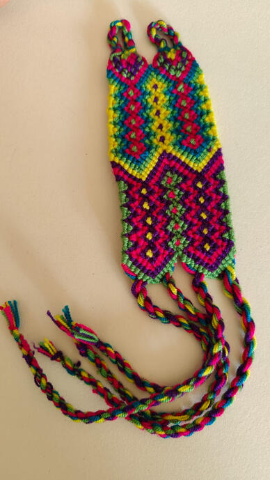 Handmade Hippie Friendship Bracelet | Colorful Boho Macrame Bracelet with Tassels 200.00 dh 🌈